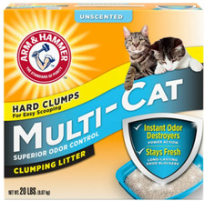 Arm & Hammer Multi-Cat Clumping Litter Unscented, 20lb 0.90 per pound