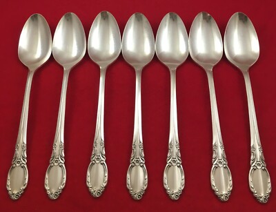Wm A Rogers Oneida PARK LANE Chatelaine Dowry Silverplate 7-Teaspoons 6 1/8''