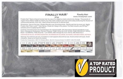  Finally Hair  Thickener Fibers 57 gram 2 oz. Refill Bag Hair Loss Concealer USA