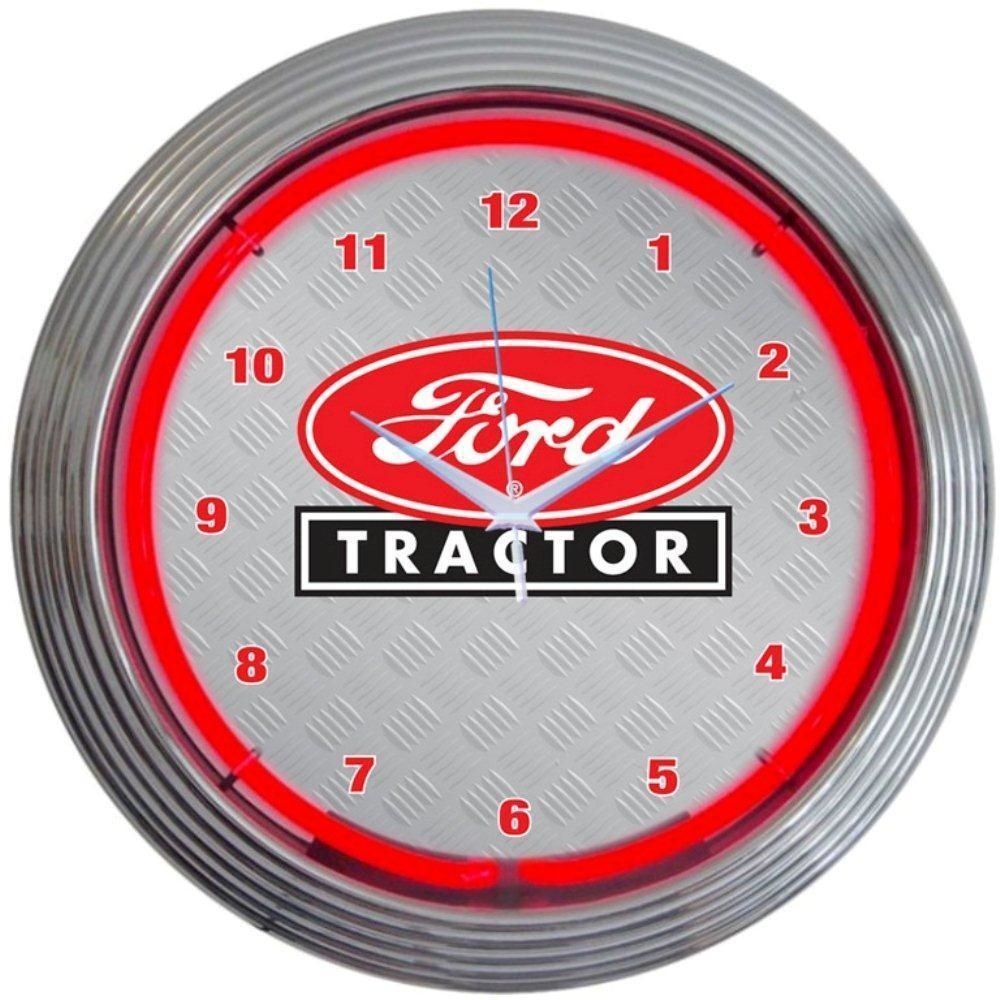 Ford Tractor Licensed Neon Clock 15"x15"