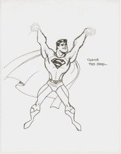 Loston Wallace Original DC Comics Active Book Art Sketch ~ Superman