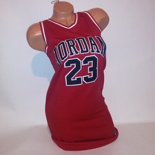 Jordan Girls Jersey Dress Red Black  23 Sleeveless New