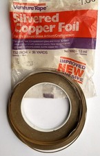 Vintage Venture Tape Silvered Copper Foil 7/32" No. 1660 Stained Glass Art USA