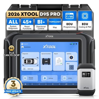 XTOOL D9S PRO Professional OBD2 Scanner ECU Programming Diagnostic Tool 45+Reset