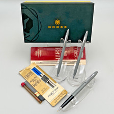 Cross Matte Gray  Chrome Trio Set: Rollerball  Ballpoint Pens  0.5mm Pencil