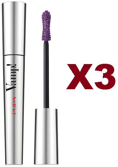 3x Pupa Vamp Mascara 400 Amethyst Violet - Volume e Colore Viola
