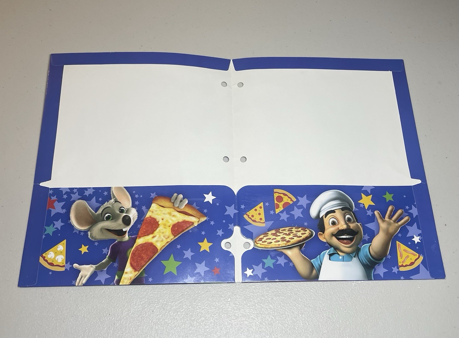 2019 Chuck E Cheese CEC Merch Lot of 2 School Folders Prizes NEW MINT
