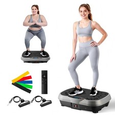 Vibration Plate Exercise Machine, 10 Preset Modes 200-Level Full Body Worko...
