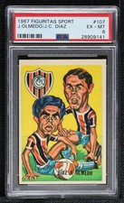 1967 Crack Figuritas Sport Jorge Olmedo y Juan Carlos Diaz #107 PSA 6 4at