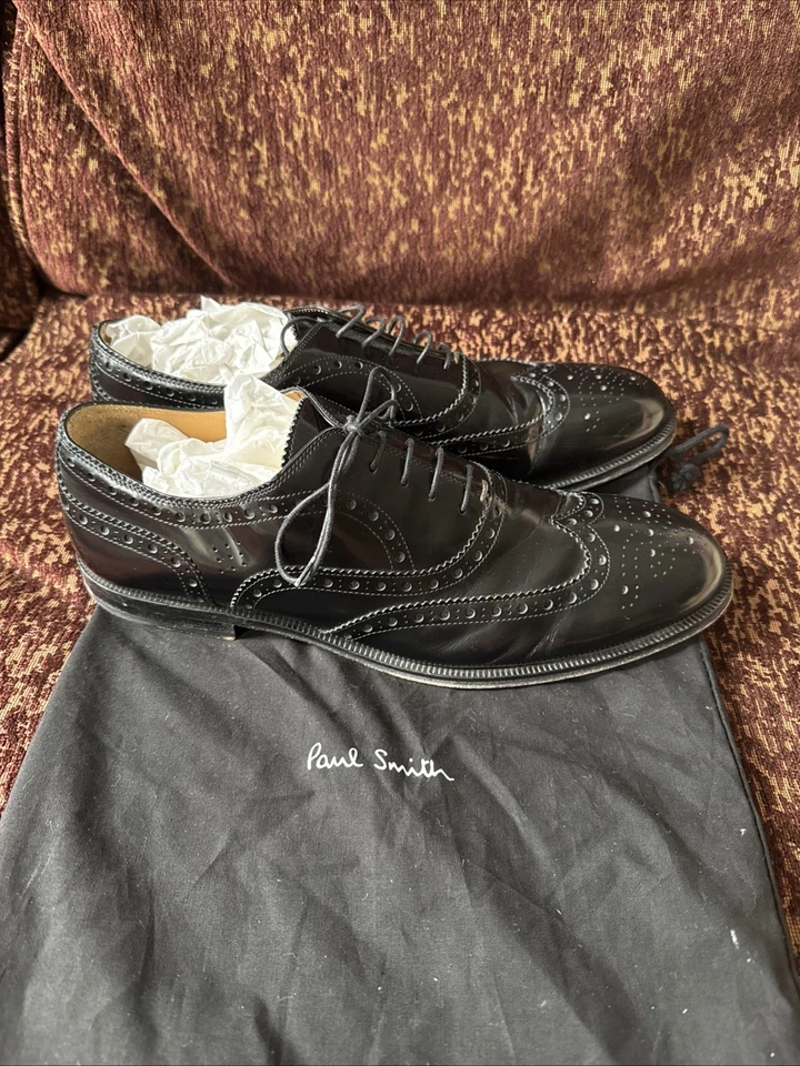 Zapatos de vestir Paul Smith charol negro calzado hechos en Italia Reino Unido 10 EE. UU. 11 UE 44 $550 Foto 2 de 4