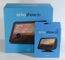 Amazon Echo Show 8 HD Smart Display + Alexa Charcoal Adjustable Stand NEW SEALED