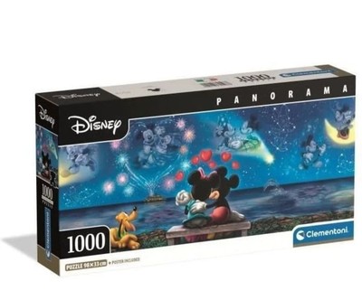 Disney Panorama Puzzle, 1000 Teile, Mickey &Minnie Maus