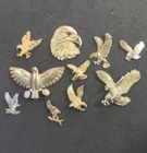 New ListingVintage Bird Brooch Pin Lot 10 Eagle Dove Rhinestone Gold Tone Costume Jewelry