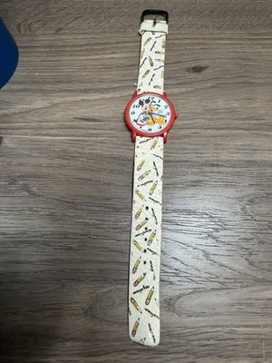 Lorus Disney Watch   Mickey Mouse & Pluto   Vintage Red Case   Quartz   UnTested