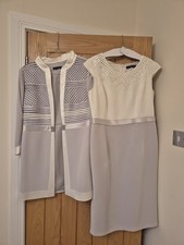Mother Of The Bride Outfit Size 14. To Include Dresscoat, Dress And Hat.