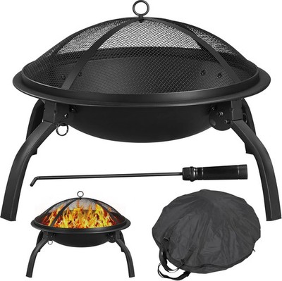 Yaheetech Feuerschale Ø54cm klappbar tragbar Camping Feuerkorb BBQ mit Tasche
