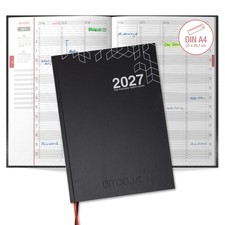 Praxisplaner 2027 A4 Mono Hardcover Terminpla...