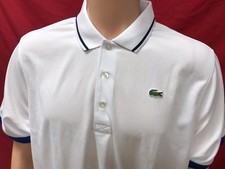 New Lacoste Sport Men's Ultra Dry Tennis polyester T-Shirt, white, size 7/2XL