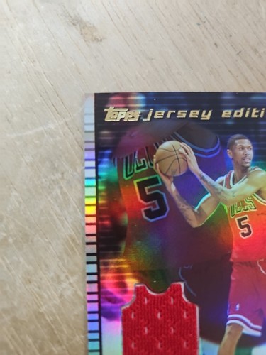 Maglia Jalen Rose 2002-03 Topps Edizione Autentica Gioco Indossata Road Jersey Bulls - Foto 6 di 12