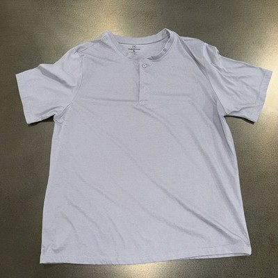 Real Essentials Men s Grey XL Short Sleeve Henley T-Shirt