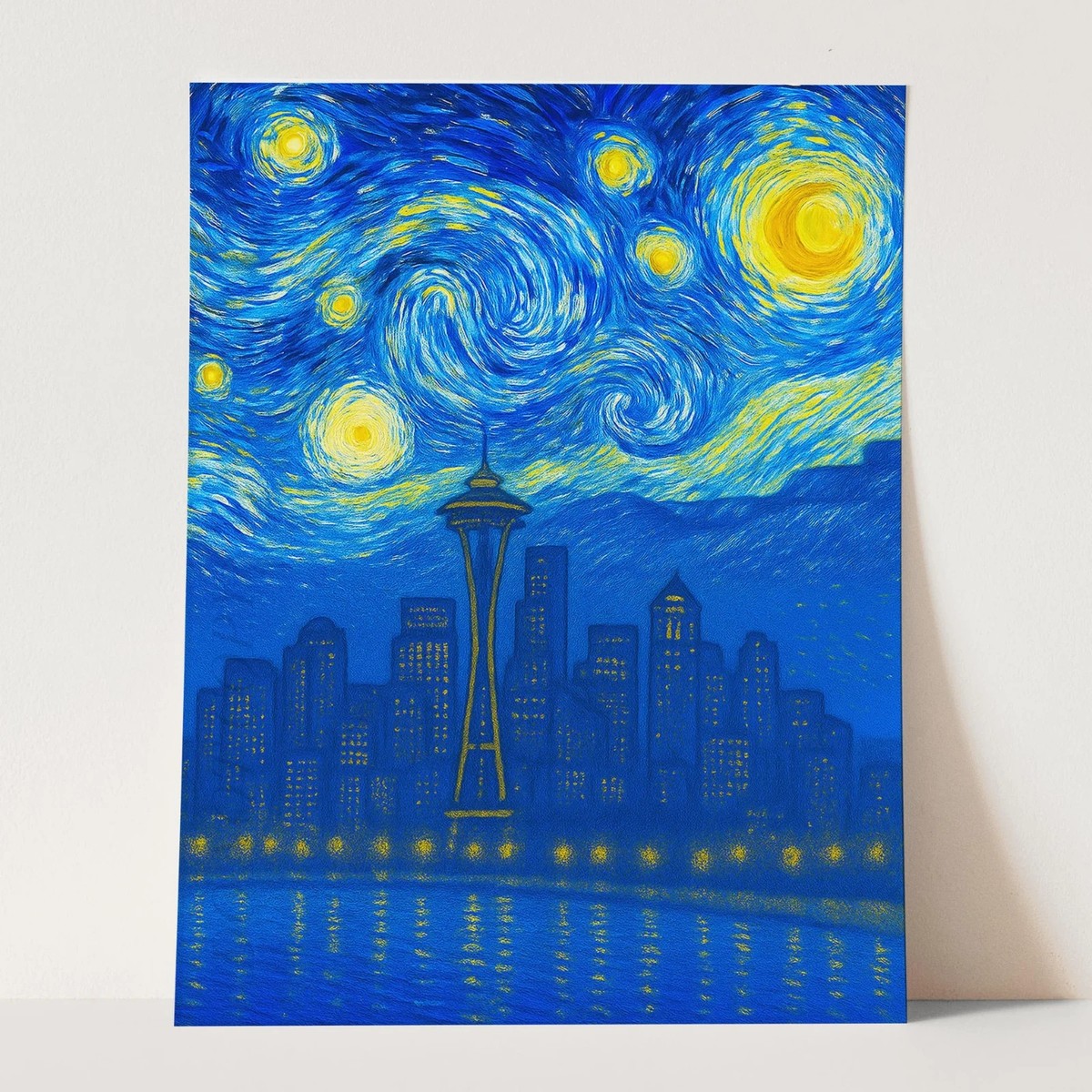 Tapisserie inspiration Van Gogh - La Ville Étoilée