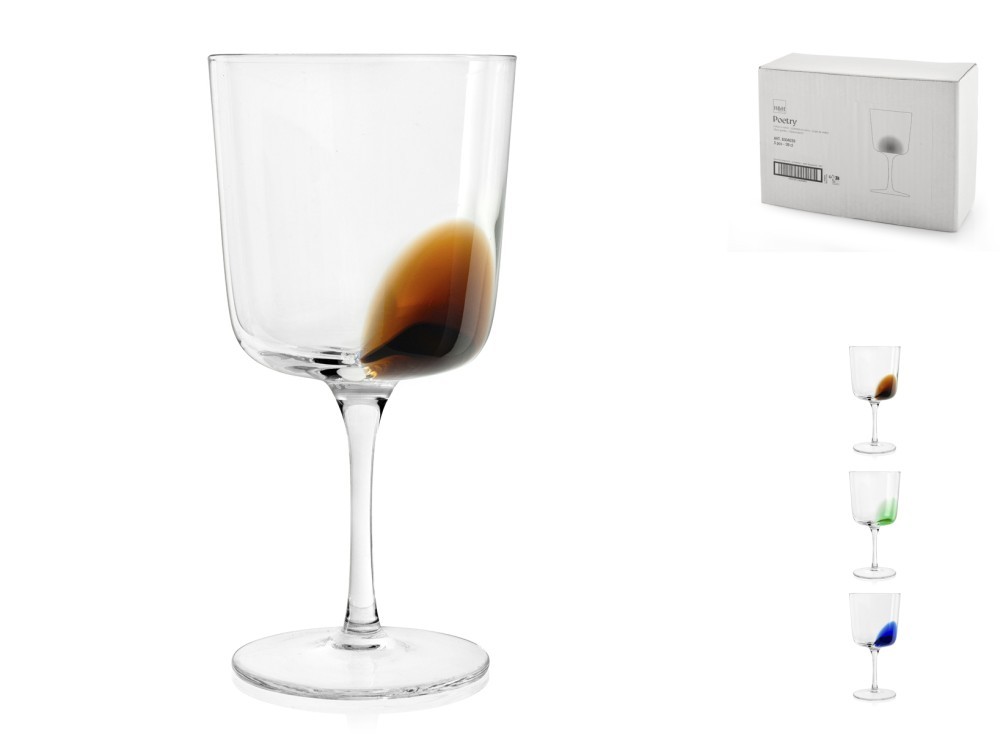 H&H 3 Poetru Glass Goblets With Shades Cl.39