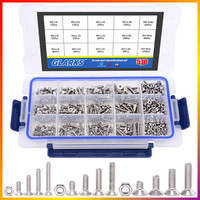 Schrauben Sortiment 510Pcs M3 M4 M5 304 Edelstahl Senkkopf Sechskant Antrieb