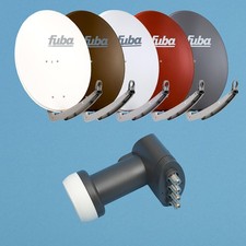 Fuba DAA 780 Satellitenschüssel in Wunschfarbe 78cm Sat Spiegel + Quattro LNB