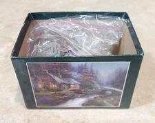 Thomas Kinkade Ceaco 100 Pc Miniature Puzzle Twilight Cottage 1998 9" x 7"