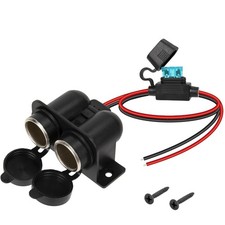 12V Cigarette Lighter Socket 15A Blade Fuse Automotive Car Socket Adapter Plug