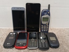 Lot of 8 Old Samsung Cellphones and Flip Phones for Parts, AT T, Untested