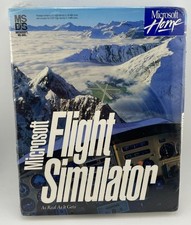NEW SEALED Microsoft Flight Simulator 5.0 - MS-DOS Floppy Disk PC Big Box 1993