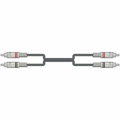 Citronic 2x Cinch Stecker Classic Audiokabel (schwarz, 0,5m)