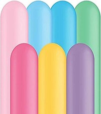 Qualatex 260Q Vibrant Assortment, Biodegradable Latex Balloons,100 Count