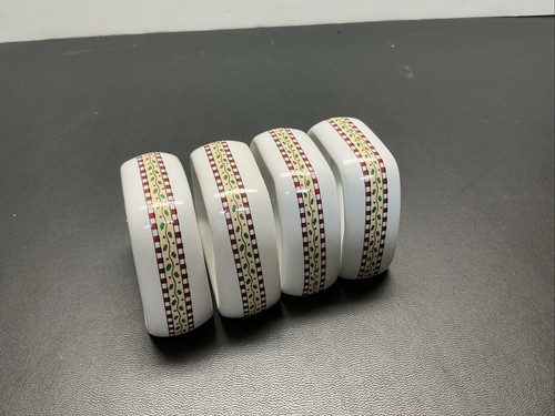 Debbie Mumm Sakura Snowman Napkin Rings set Of 4 - Picture 3 of 6