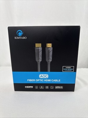Kimtabo 100ft 4K AOC Fiber Optic HDMI High Speed Ultra HD