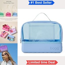 Travel Organizer Pouch 9x3x7 Inch Durable Washable Tip-Proof Zipper Cosmetic