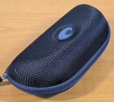 Hardshell Costa Del Mar Eyeglass Sunglass Case Zippered Black Gray Logo