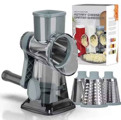 Manuelle 3-in-1 Rotierende Käsereibe Gemüseschneider Nussmühle Zerkleinerer