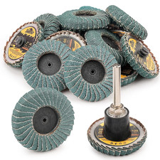 12PCS Misto Curvo Flap Disc 2 Pollici Roll Lock Cambio Rapido Dischi Levigatori 1pz 1/