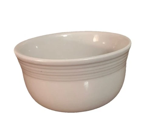 Vintage Homer Laughlin Fiesta Ware White Gusto Bowl 6” X 3” No Chips No Cracks