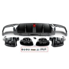 Für Mercedes GLE W166 X166 Heckdiffusor Stoßstange CarbonLook Doppel Endrohre Für Mercedes GLE W166 X166 Heckdiffusor Stoßstange CarbonLook Doppel Endrohre