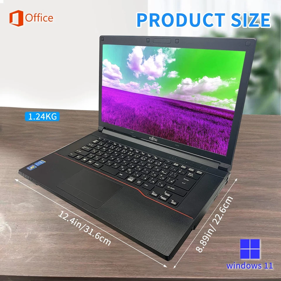 Fujitsu A574 15.6" Laptop i5-4210M 8GB 128GB SSD Win11 Pro Office WebCam Japan - Image 3 of 4