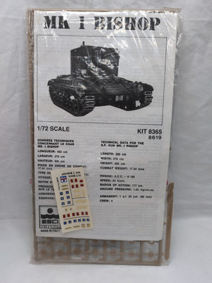 *No Box* ESCI MK I Bishop 1/72 Scale Miniature Kit 