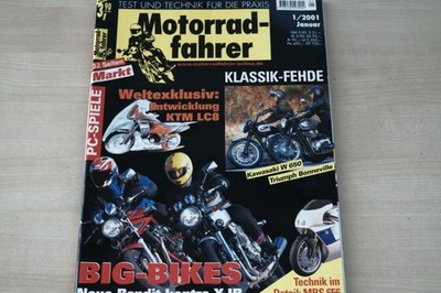 1) Motorradfahrer 01/2001 - Ducati Monster S4 mit 10 - Yamaha XP 500 Tmax mit 4