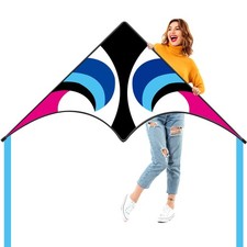 Delta Kite for Kids  Adults Easy to Fly Large, Sing Line for Beginners, Easy...