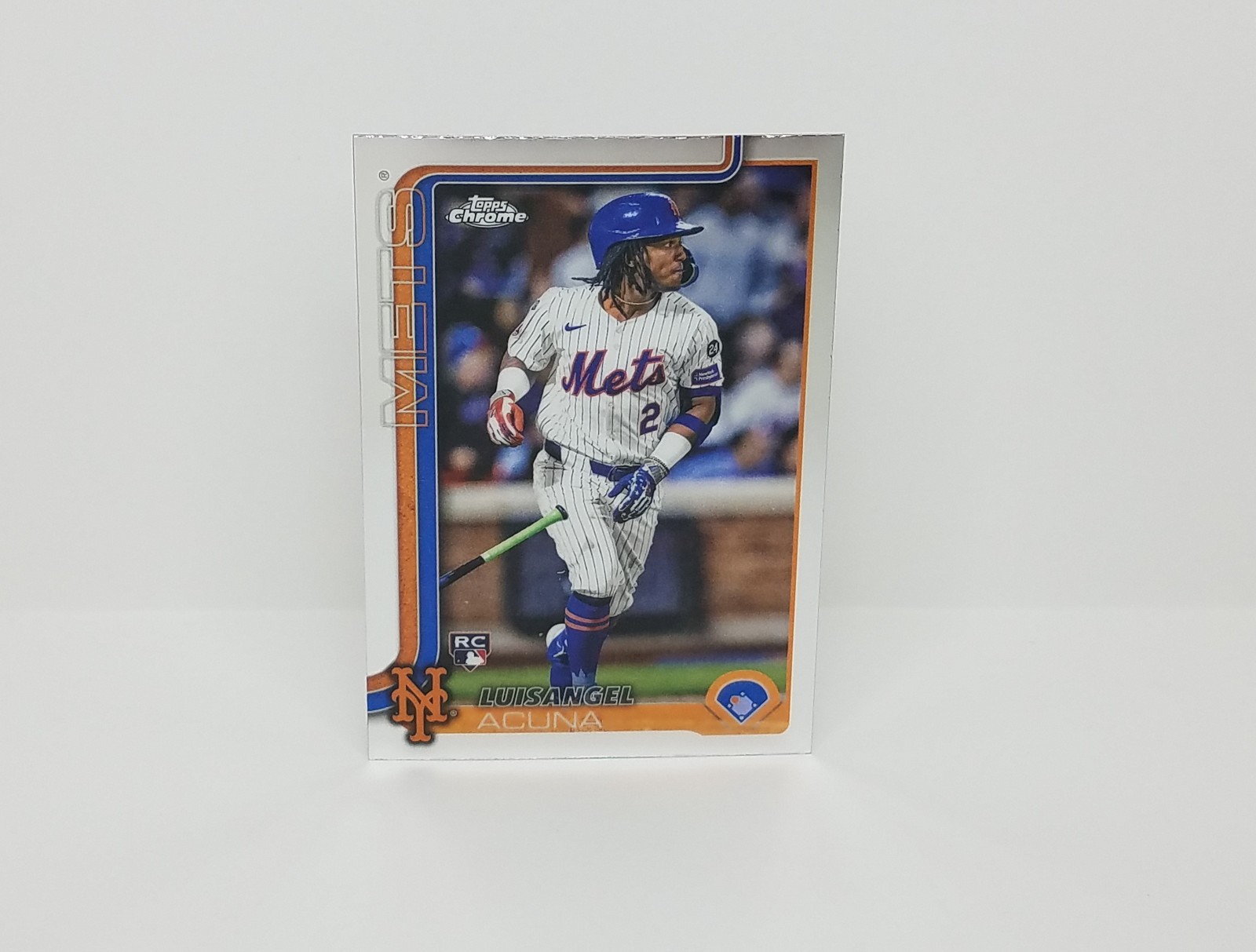 2025 Topps Chrome #56 Luisangel Acuna, New York Mets (RC) - Base Chrome Card