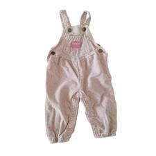 Vintage OshKosh Bgosh Pink Floral Corduroy Overalls 12M Made in USA Vestbak