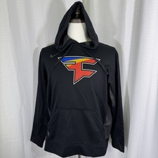 RARE Nike Therma-Fit Hoodie FaZe Clan Sweatshirt Mens Large Black Gaming Esports