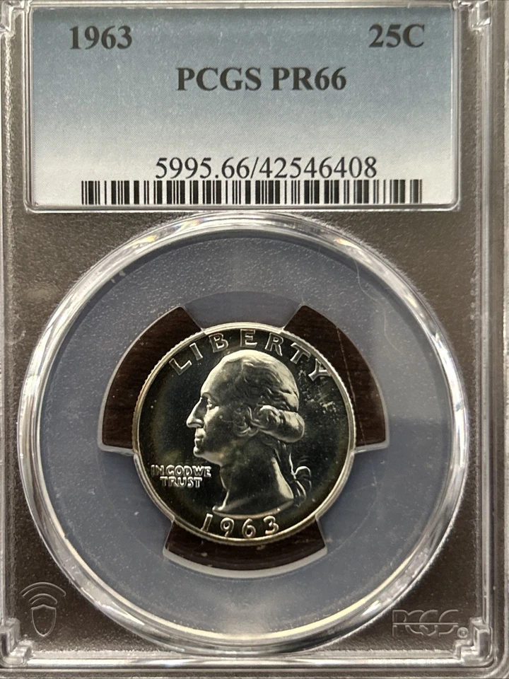 1963 Proof Washington Quarter - PCGS Graded PR66 - Rainbow Toning - Image 4 of 4